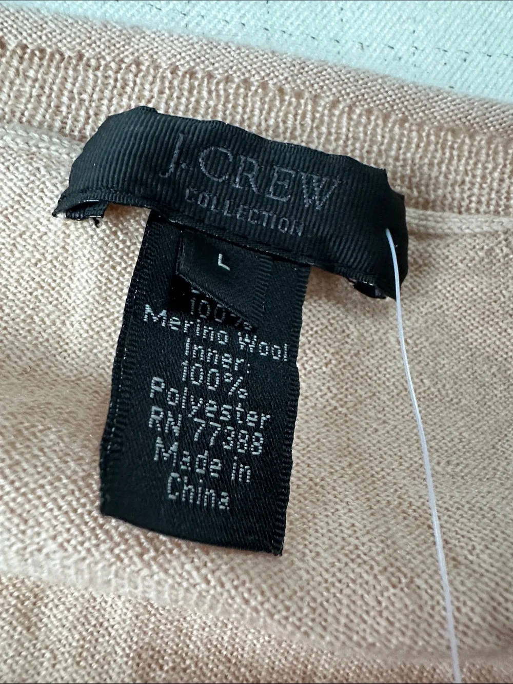 J. Crew Collection Lightweight Crewneck Sweater in Blush